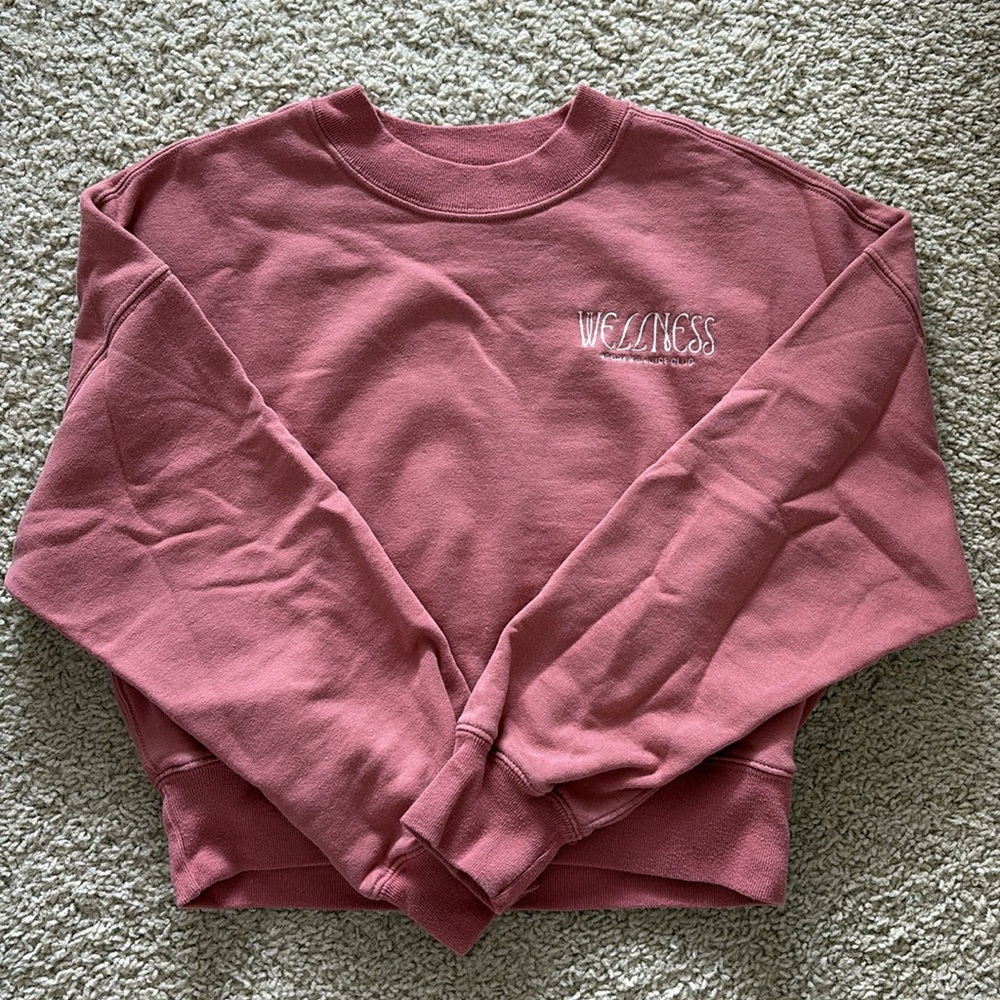 A&F Pink Wellness Sports & Juice Club Sweatshirt